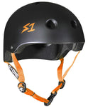 S-ONE Lifer Helmet - Black Matte/Orange Strap (20.5″-23.5″)
